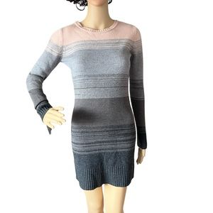 Grey pink sweater dress. Size small